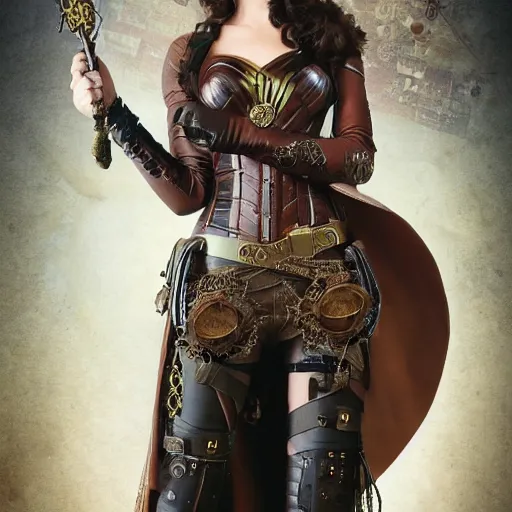 Prompt: extremely detailed steampunk gal gadot, lilia alvarado