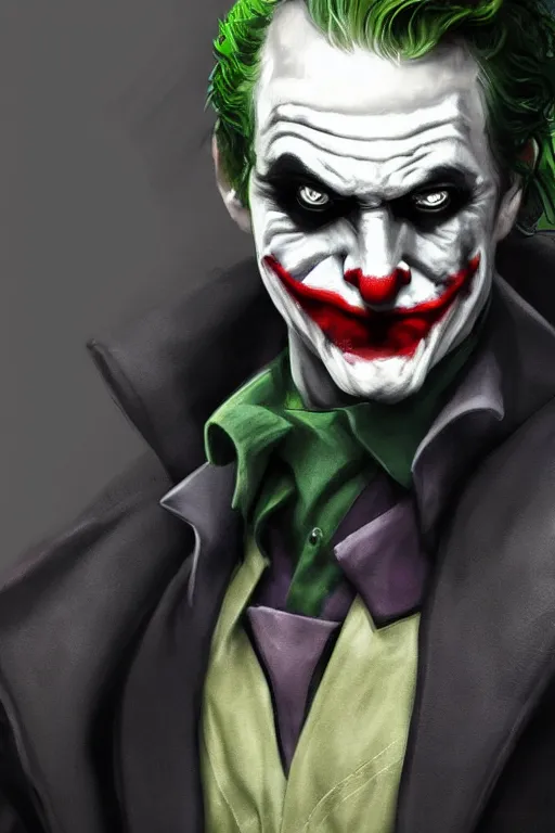 Image similar to Joker wearing vader's armor, full character, artstation, highly detailed, highly realistic