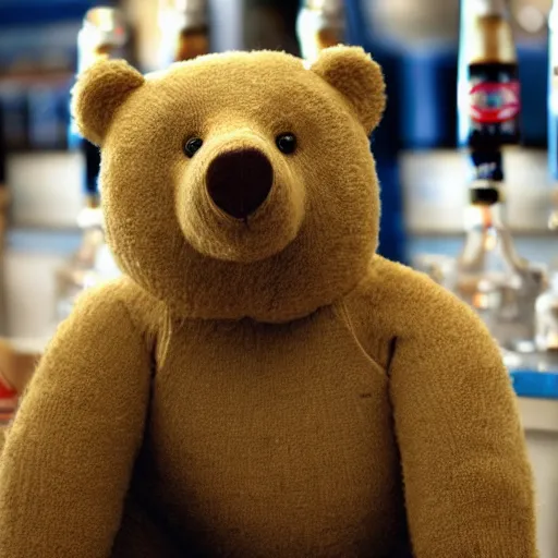 Image similar to a bored bare bearded beer bear