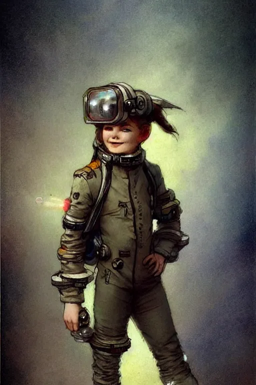 Image similar to ( ( ( ( ( 2 0 5 0 s retro future 1 0 year boy old super scientest in space pirate mechanics costume full portrait. muted colors. ) ) ) ) ) by jean - baptiste monge!!!!!!!!!!!!!!!!!!!!!!!!!!!!!!