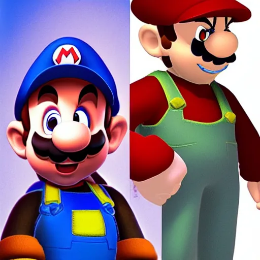 Prompt: Blario, a French pipe fitter from the Bronx in Mario 64
