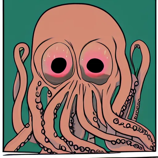 Image similar to human with octopus eyes