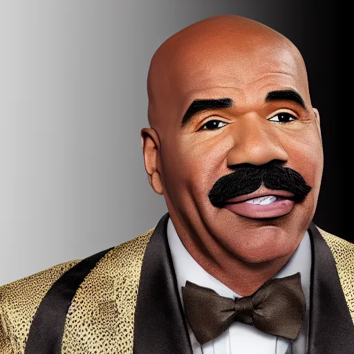 Image similar to a dog with steve harvey's face, studio lighting, 4 k, photorealistic, award winning