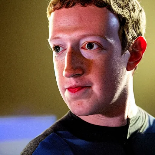 Image similar to mark zuckerberg as brent spiner in star trek