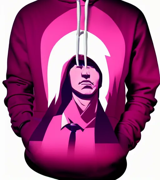 Image similar to face icon stylized minimalist justin trudeau pink hoody glock!!, loftis, cory behance hd by jesper ejsing, by rhads, makoto shinkai and lois van baarle, ilya kuvshinov, rossdraws global illumination