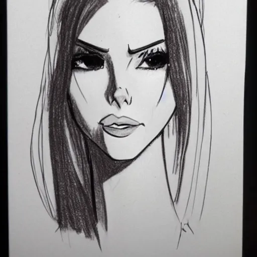 Image similar to milt kahl sketch of victoria justice as princess padme from star wars episode 3