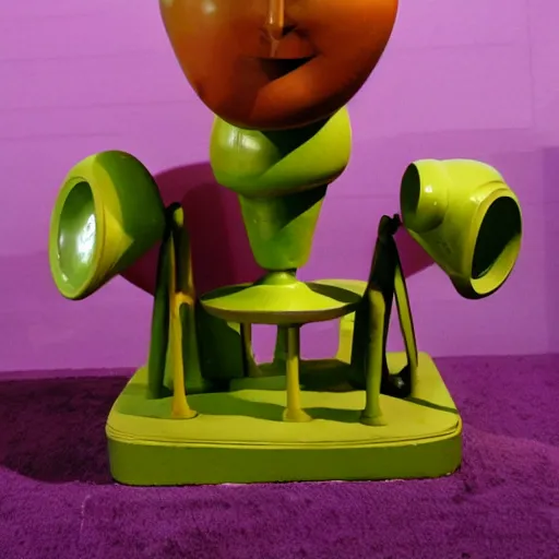 Image similar to 1 9 6 0 s weirdo cartoon sculpture toy on display