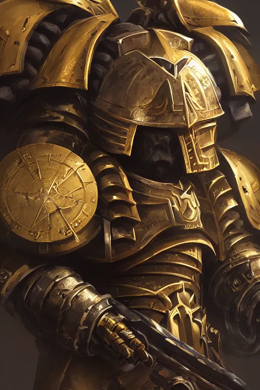 Image similar to armor portrait heros warhammer 4 0 k horus heresy fanart - the primarchs emperor by johannes helgeson animated with vfx concept artist & illustrator global illumination ray tracing hdr fanart arstation zbrush central hardmesh 8 k octane renderer comics stylized