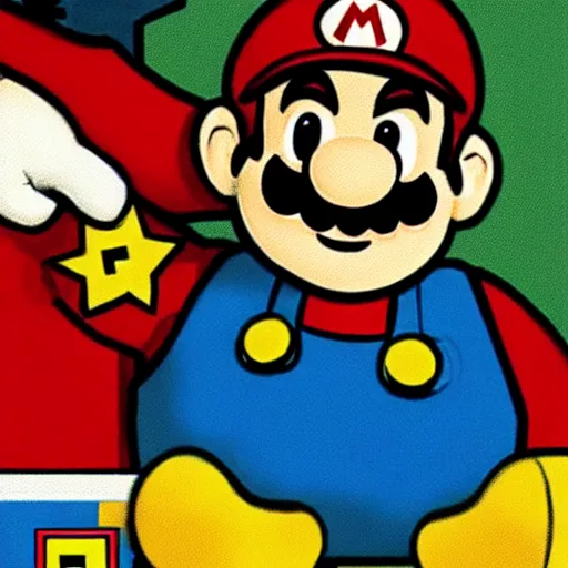 Prompt: portrait of real life super mario by jim lee