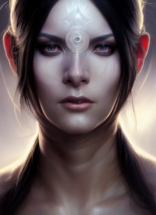 Image similar to closeup portrait shot of faith connors from mirror's edge, intricate, elegant, highly detailed, centered, digital painting, artstation, concept art, smooth, sharp focus, illustration, artgerm, tomasz alen kopera, peter mohrbacher, donato giancola, joseph christian leyendecker, wlop, boris vallejo