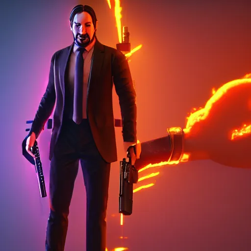 Image similar to highly detailed full body portrait pikachu as john wick, comic style, 8 k, octane render, unreal engine