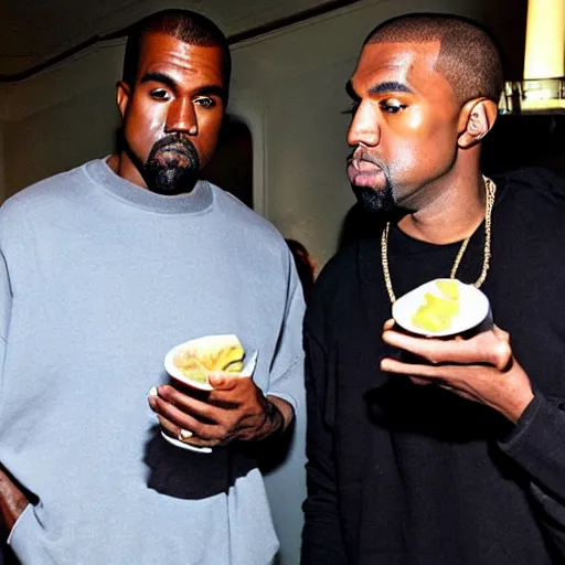 Prompt: Kanye West eating cebiche