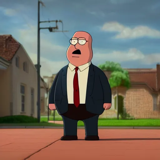 Image similar to hyperrealistic dslr film still of peter griffin in family guy, stunning 8 k octane comprehensive 3 d render, inspired by istvan sandorfi & greg rutkowski & unreal engine, perfect symmetry, dim volumetric cinematic lighting, extremely hyper - detailed, extremely lifelike attributes & lifelike texture, intricate, masterpiece, artstation, stunning