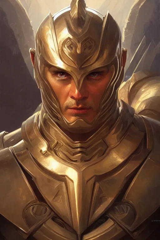 Image similar to The angry God Ares, portrait, highly detailed, digital painting, artstation, concept art, smooth, detailed armor, sharp focus, beautiful face, symmetric face, cinematic, videogame cover art, illustration, fantasy, art by Artgerm and Greg Rutkowski and Alphonse Mucha