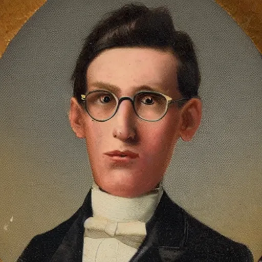 Image similar to 19th century portrait of Neil Cicierega