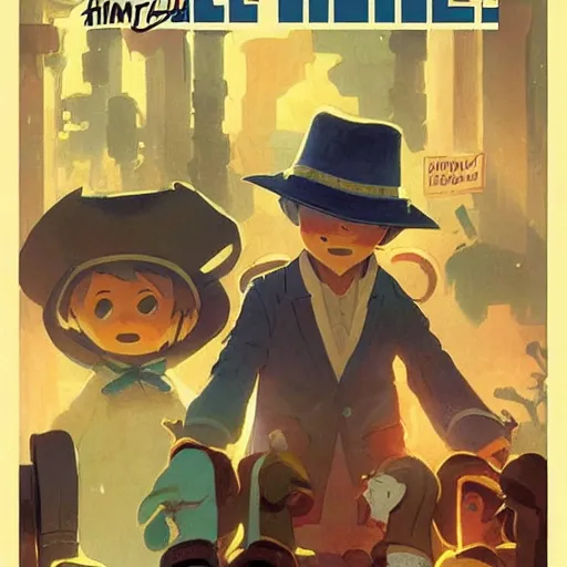 Image similar to a hat in time, vintage comic by greg rutkowski