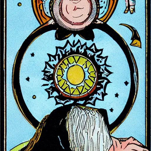 Prompt: alternative tarot card for stimulating active imagination for the purpose of introspection