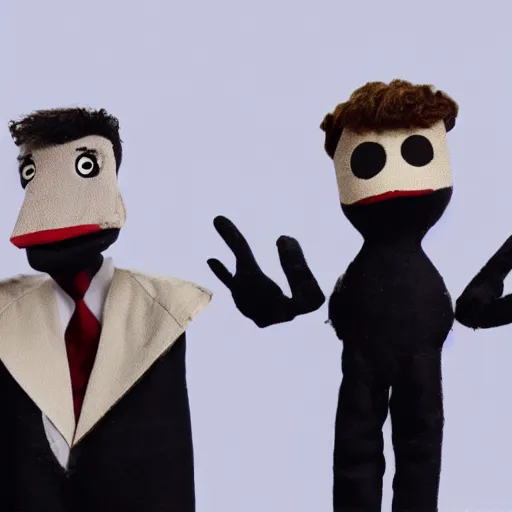 Image similar to I am sure these puppets are very smart and have a very clear understanding of the principles of film.