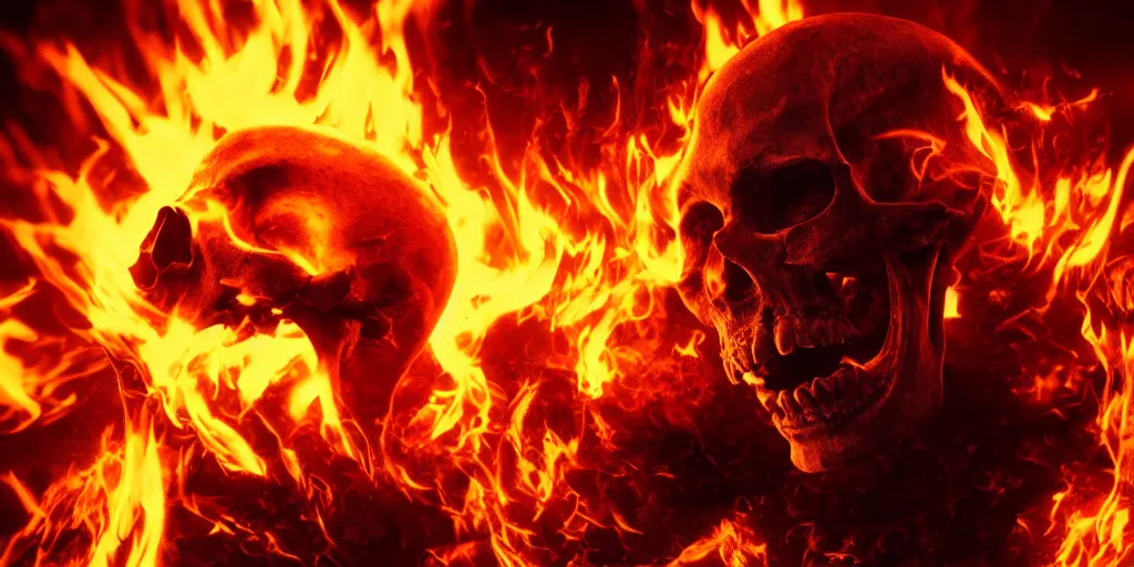 Prompt: Skull on fire with a middle finger , realistic 4k octane beautifully detailed render, 4k post-processing, highly detailed, intricate complexity, epic composition, magical atmosphere, cinematic lighting, masterpiece, ultra hd