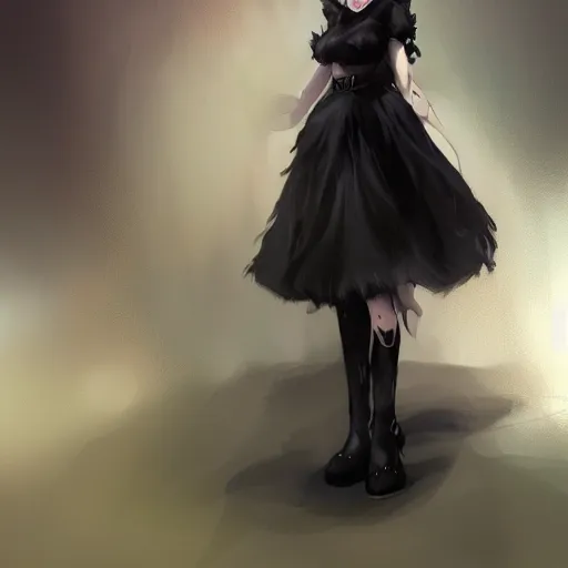 Prompt: wide angle beautiful full body portrait of a strong male anthropomorphic anthro border collie fursona wearing a black dress, character design by charlie bowater, henry asencio, and ross tran, furry art, furaffinity, beautiful, glamor pose, detailed, aesthetic, trending on artstation