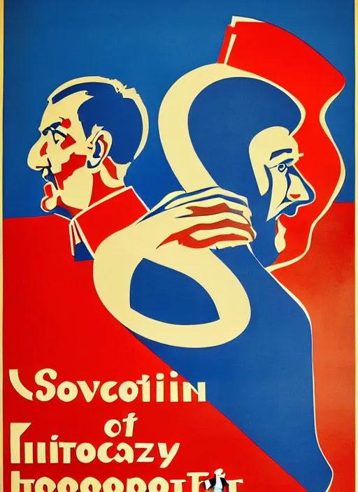 Image similar to soviet propaganda poster of the union of european soviets, socialist realism. by alexander zelensky, viktor deni, havrylo pustoviyt