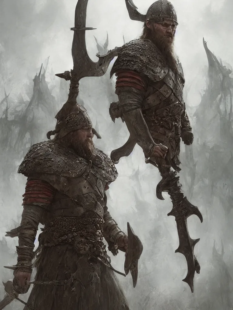 Image similar to viking warrior, as inquisitor medieval, dark, intricate, highly detailed, smooth, artstation, digital illustration by Ruan Jia and Mandy Jurgens and Artgerm and Wayne Barlowe and Greg Rutkowski and Zdislav Beksinski hyper realistic, dystopian, solarpunk, realism, magical imagery, best algorithm, digital cinema camera, cooke lens feel, wide angle, 3D modelling, digital art, art by Zbrush