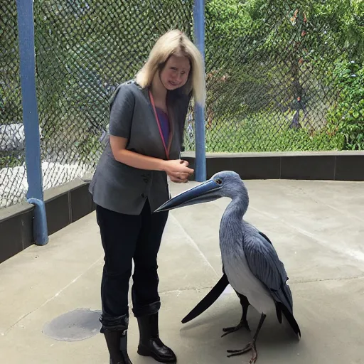 Prompt: bring your shoebill bird to work day.