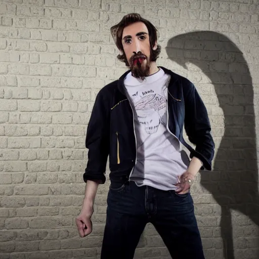 Prompt: asmongold as a GTA style character on a loading screen, 4k, high detail, high-resolution photograph, professional photography, ultra-detail