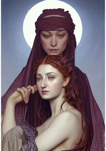 Image similar to sansa mummy, intricate, elegant, highly detailed, digital painting, artstation, concept art, smooth, sharp focus, illustration, art by artgerm and greg rutkowski and alphonse mucha and william - adolphe bouguereau