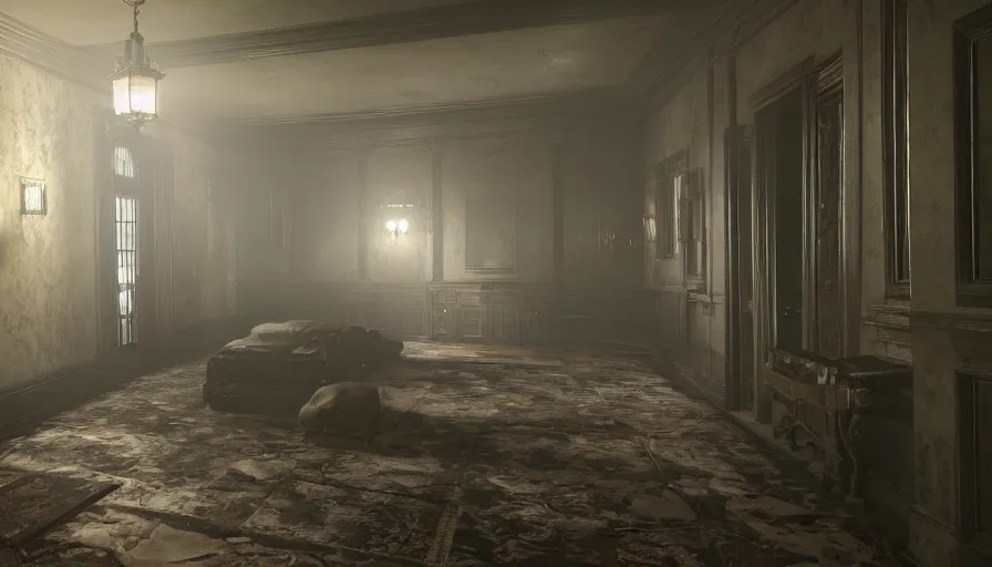 Prompt: Ingame Screenshot of 8k ultra realistic Resident Evil game , Rebecca Chambers in a mansion, detailed, cinematic lighting, 4k, hyperrealistic, focused, extreme details,unreal engine 5, cinematic