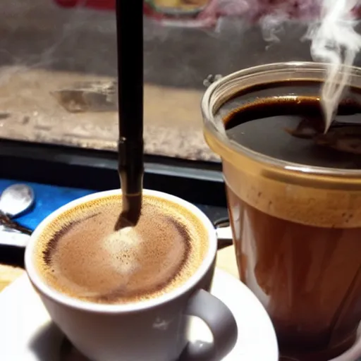 Image similar to hookah with coffee in the coffeehouse