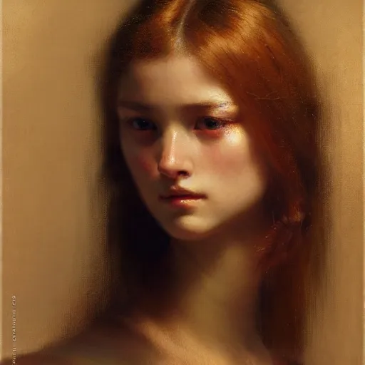 Image similar to a half body portrait of a good - lookiung girl,, high detail, cleary see face, by gaston bussiere, bayard wu, greg rutkowski, odd nerdrum, maxim verehin, dan dos santos, masterpiece, sharp focus, cinematic lightning - h 7 6 8