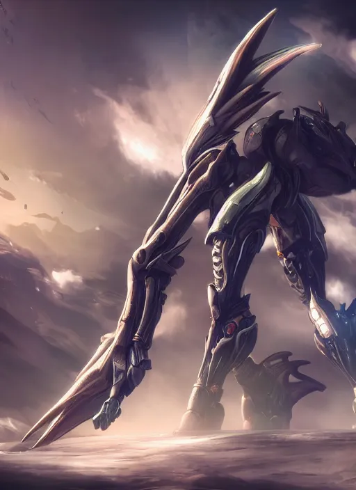 Prompt: epic cinematic shot of a giant beautiful hot anthropomorphic robot mecha female dragon, the size of a goddess, taller than the planet, clouds at her ankles, walking on the planet, detailed warframe fanart, macro art, furaffinity, deviantart