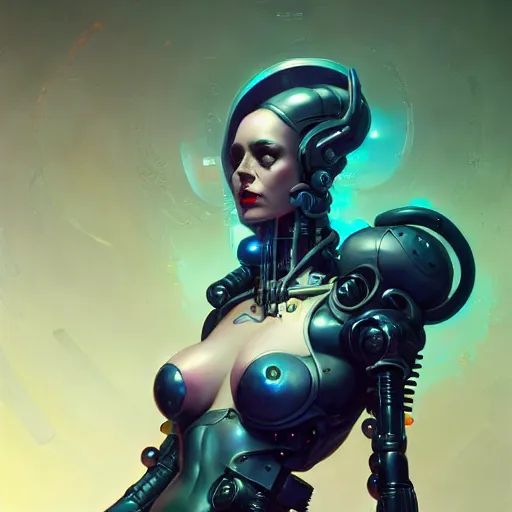 Image similar to a portrait of a nubile cybernetic duchess of hell, cyberpunk concept art by pete mohrbacher and wlop and artgerm and josan gonzales and jean claude meziere and syd mead and moebius, trending on artstation, highly detailed, intricate, sharp focus, digital art, 8 k