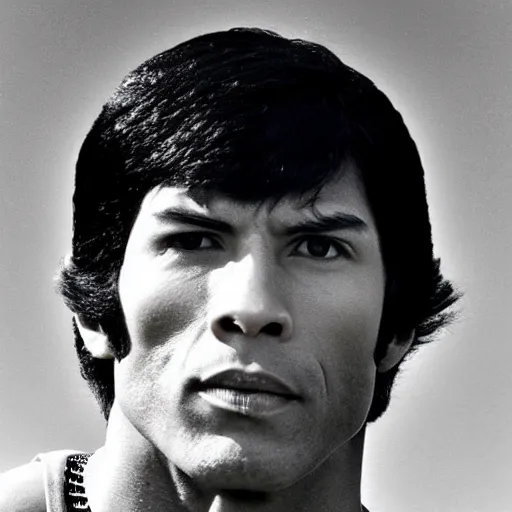 Prompt: a 1970s photo of Dwayne the Spock Johnson