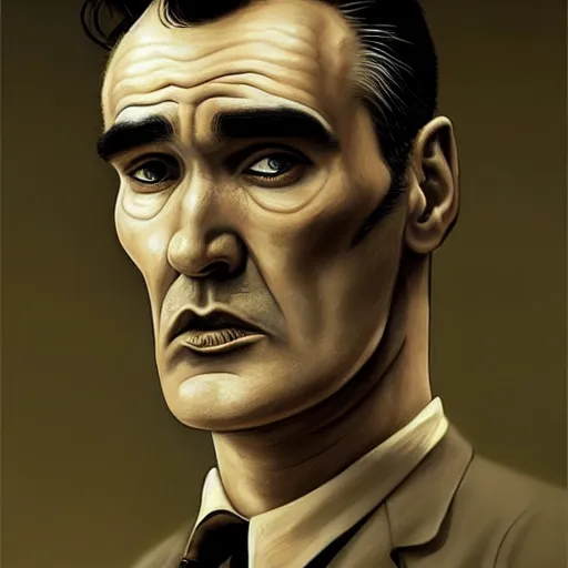 Image similar to portrait of a handsome morrissey as a zombie with a large quiff and thick eyebrows, 7 days to die zombie, fine art, award winning, intricate, elegant, sharp focus, cinematic lighting, digital painting, 8 k concept art, art by z. w. gu, art by brom, art by michael hussar, 8 k