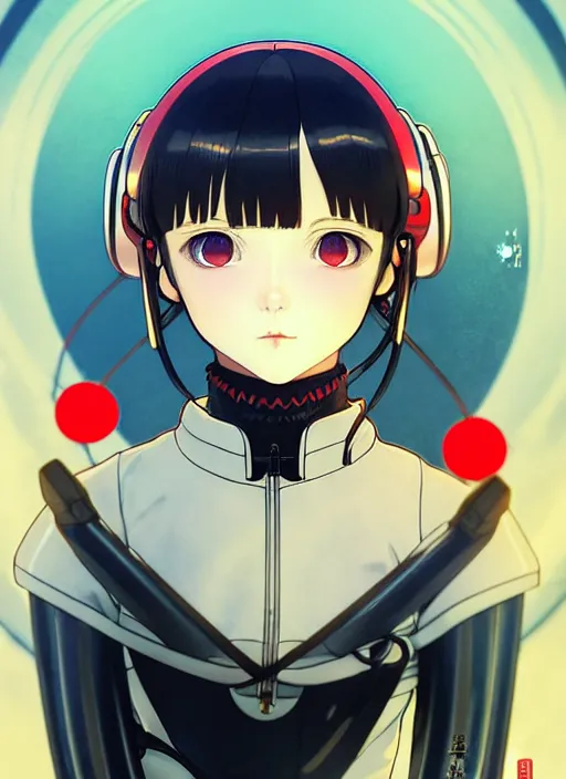 Image similar to ilya kuvshinov anime illustration alien hybrid girl, last exile, murata range, fine detail, perfect anime face, dramatic lighting, dynamic composition, yoshitoshi abe, art deco, cel shading, vivid, rich texture, ( ( ( yoshinari yoh ) ) ), alphonse mucha, ( ( ( colorful ) ) ),