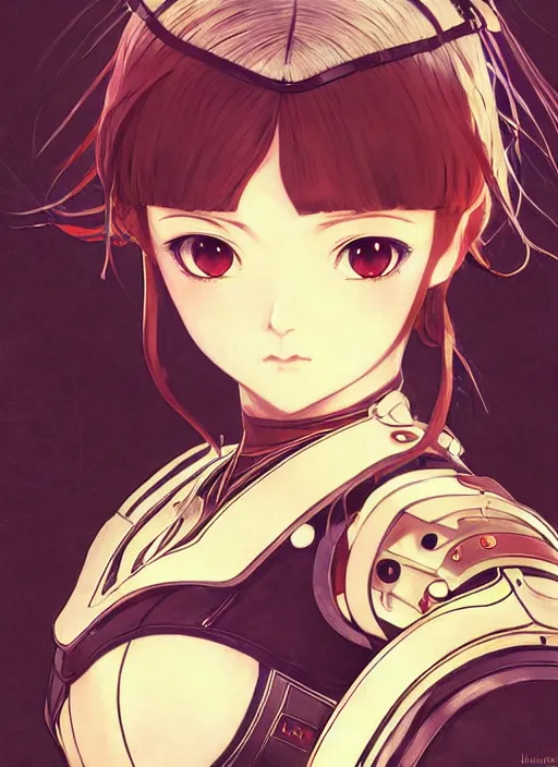 Prompt: ilya kuvshinov anime illustration knight girl in armor, last exile, murata range, fine detail, perfect anime face, dramatic lighting, dynamic composition, art deco, cel shading, vivid, rich texture, ( ( ( yoshinari yoh ) ) ), alphonse mucha, ( ( ( colorful ) ) ), gustav klimt