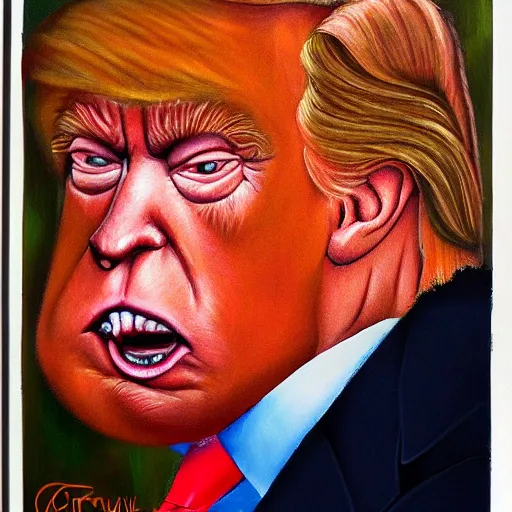Prompt: portrait of donald trump or an orang - outang by greg ruthkowski