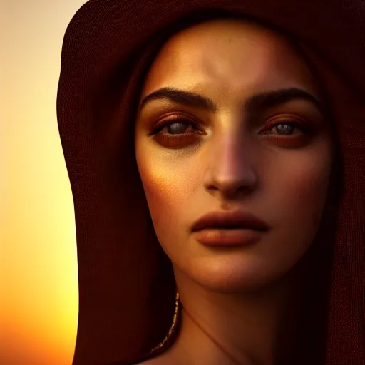 Prompt: photographic portrait of a stunningly beautiful renaissance egyptian female in soft dreamy light at sunset, contemporary fashion shoot, by edward robert hughes, annie leibovitz and steve mccurry, david lazar, jimmy nelsson, breathtaking, 8 k resolution, extremely detailed, beautiful, establishing shot, artistic, hyperrealistic, beautiful face, octane render