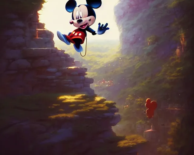 Image similar to highly detailed portrait of mickey mouse, in animaniacs, stephen bliss, unreal engine, fantasy art by greg rutkowski, loish, rhads, ferdinand knab, makoto shinkai and lois van baarle, ilya kuvshinov, rossdraws, tom bagshaw, global illumination, radiant light, detailed and intricate environment