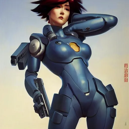 Prompt: greg manchess portrait painting of invisible armored motoko kusanagi as overwatch character, medium shot, asymmetrical, profile picture, organic painting, sunny day, matte painting, bold shapes, hard edges, street art, trending on artstation, by huang guangjian, gil elvgren, ruan jia, greg rutkowski, gaston bussiere