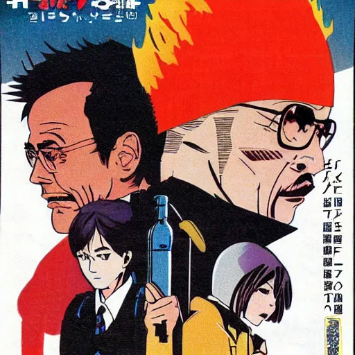 Image similar to japanese magazine advert for breaking bad anime, 1 9 8 5