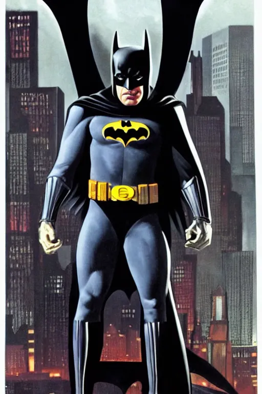 Prompt: batman design by Alex Ross, full body