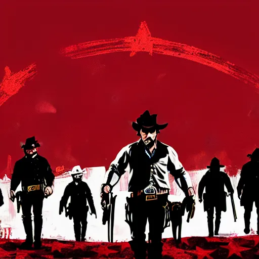 Image similar to red dead redemption 2 splash art, ferrari