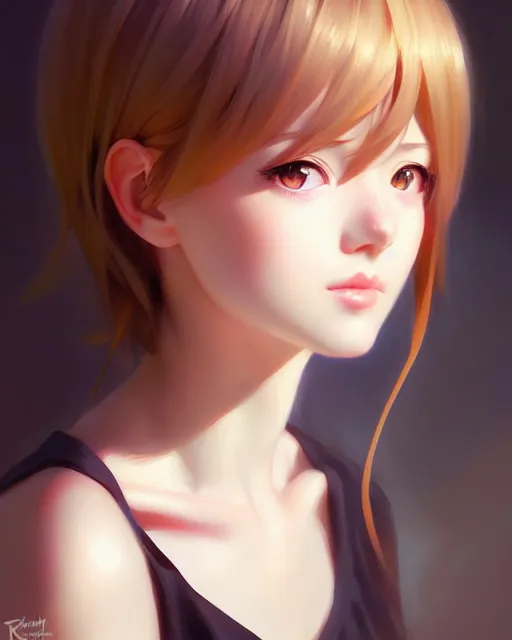 Image similar to portrait anime as girl cute - fine - face, pretty face, realistic shaded perfect face, fine details. anime. realistic shaded lighting by ilya kuvshinov giuseppe dangelico pino and michael garmash and rob rey