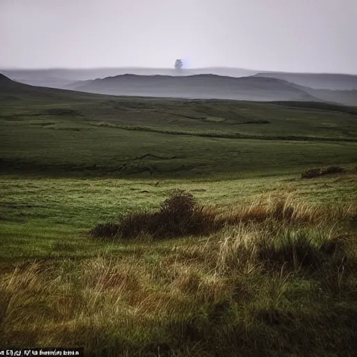 Prompt: the grey of the morning has passed, and the sun is high over the distant horizon, which seems jagged, whether with trees or hills i know not, for it is so far off that big things and little are mixed