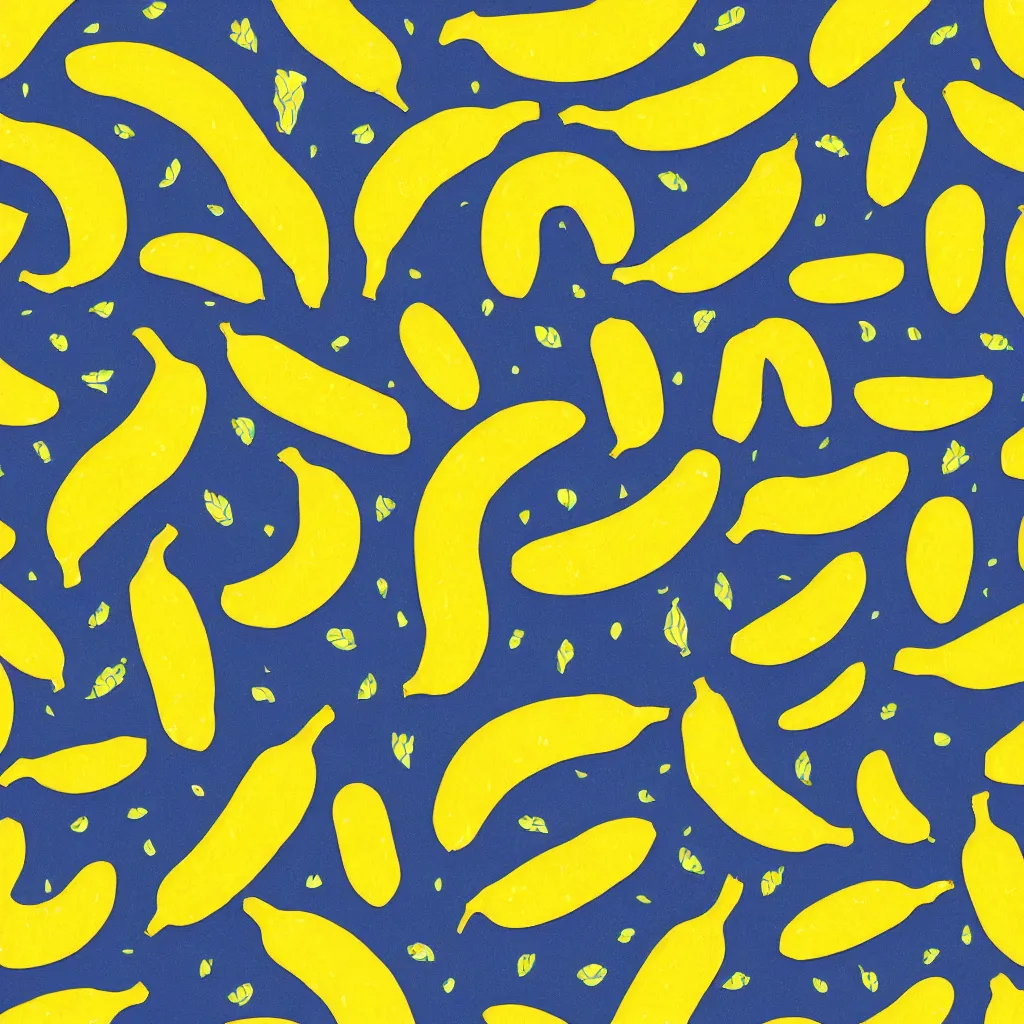 Image similar to seamless cute banana drawings texture art, 4k