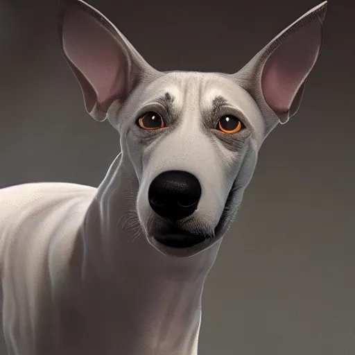 Prompt: moon knight as a greyhound dog, 4k realistic photo