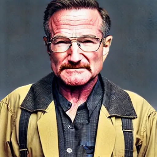 Image similar to Robin williams as walter white elementary school prequel